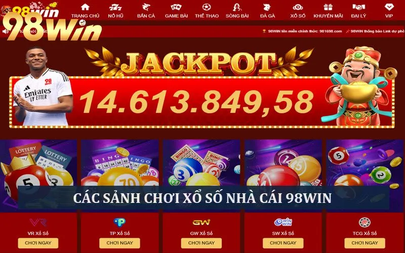 Các sảnh chơi quay số ăn khách nhất tại 98 win