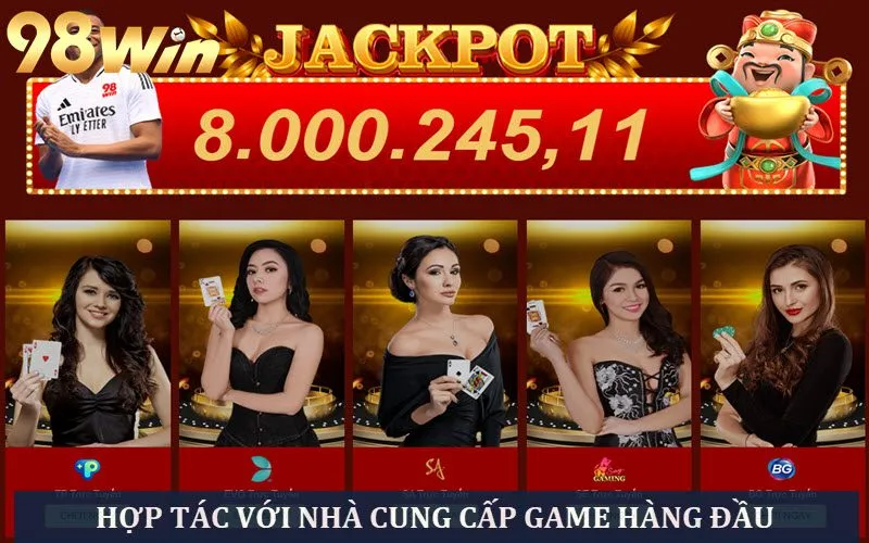 Hợp tác với các đơn vị cung cấp game giải trí top đầu