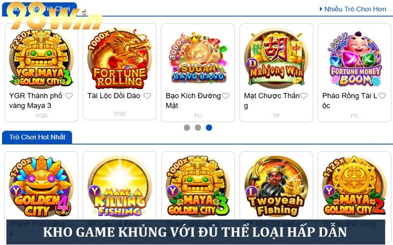 Kho game hũ khổng lồ với đủ thể loại từ cổ điển đến hiện đại