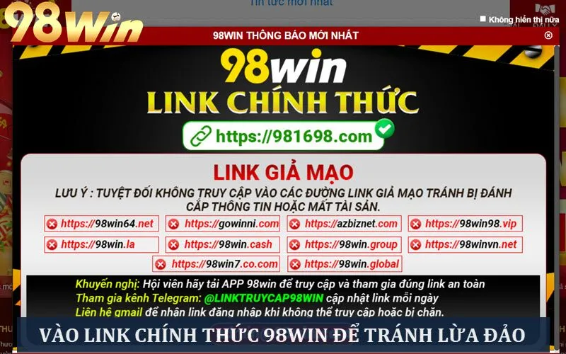 Người chơi vào link nền tảng chính thức để chống lừa đảo