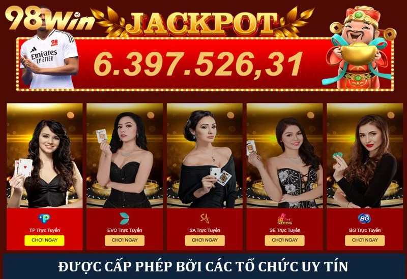 Sân chơi casino được cấp phép bởi tổ chức quốc tế