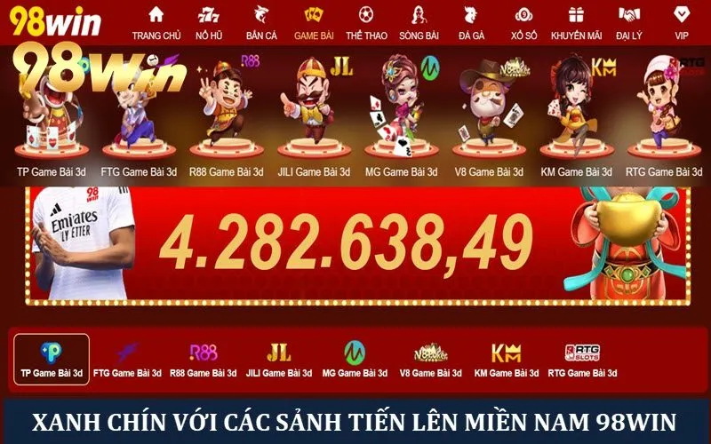 Trải nghiệm các sảnh cược game bài tại 98win